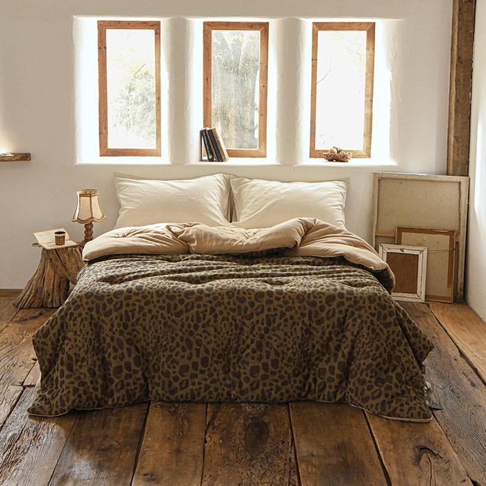 91家纺网 家纺一手货源 找家纺 （总）松色家居 2026新款全棉大豆冬被被子被芯-墨林豹影