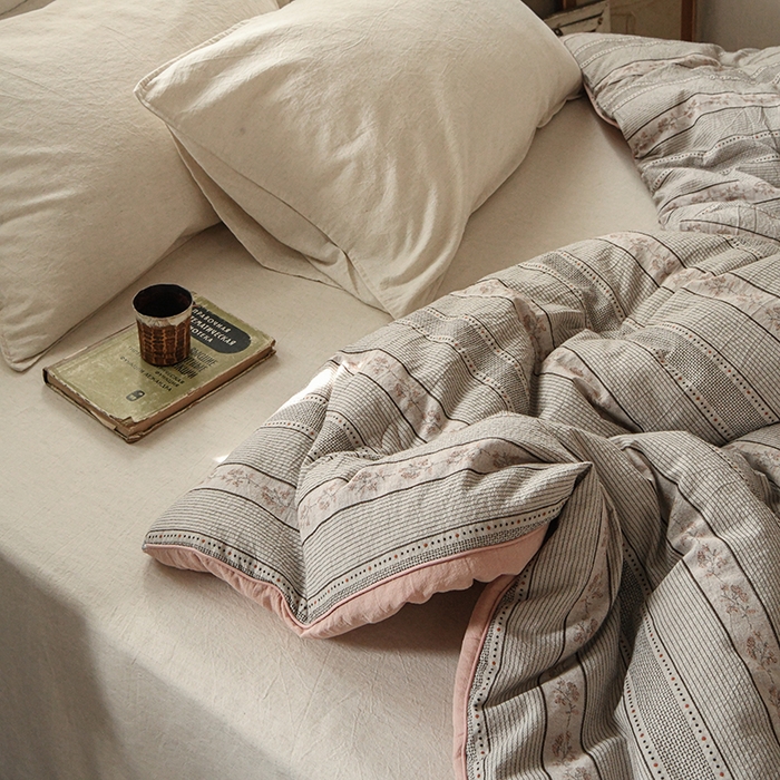 91家纺网 家纺一手货源 找家纺 （总）松色家居 2026新款全棉大豆冬被被子被芯-雾屿蔷薇