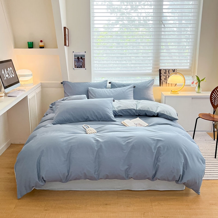 91家纺网 家纺一手货源 找家纺 （总）涵宸家纺 2026新款全棉纯色四件套-米兰-场景一