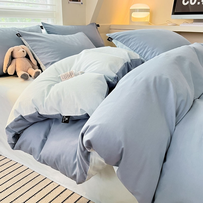 91家纺网 家纺一手货源 找家纺 （总）涵宸家纺 2026新款全棉纯色四件套-米兰-场景一