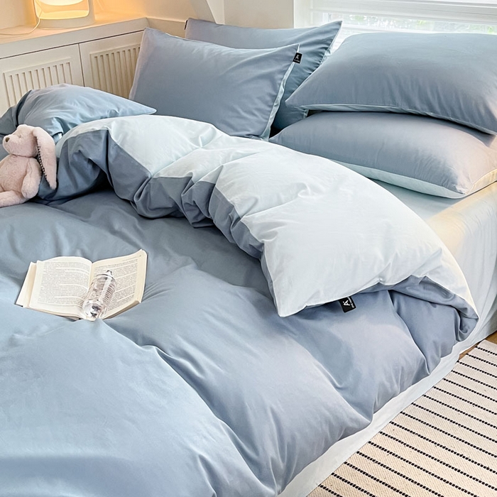 91家纺网 家纺一手货源 找家纺 （总）涵宸家纺 2026新款全棉纯色四件套-米兰-场景一