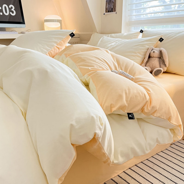 91家纺网 家纺一手货源 找家纺 （总）涵宸家纺 2026新款全棉纯色四件套-米兰-场景一