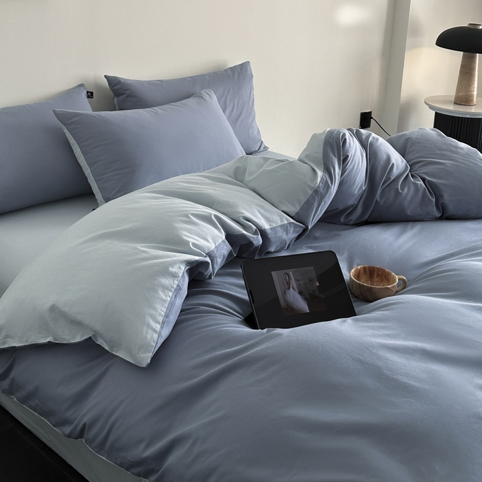 91家纺网 家纺一手货源 找家纺 （总）涵宸家纺 2026新款全棉纯色四件套-米兰-场景二