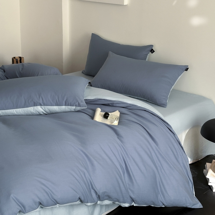 91家纺网 家纺一手货源 找家纺 （总）涵宸家纺 2026新款全棉纯色四件套-米兰-场景二