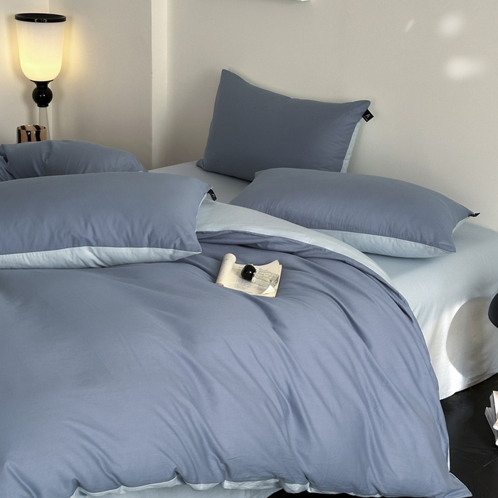 91家纺网 家纺一手货源 找家纺 （总）涵宸家纺 2026新款全棉纯色四件套-米兰-场景二