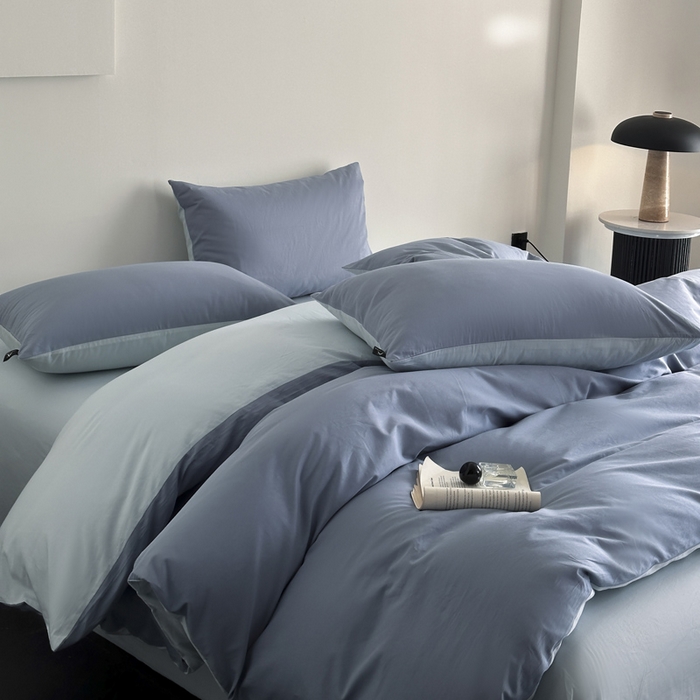 91家纺网 家纺一手货源 找家纺 （总）涵宸家纺 2026新款全棉纯色四件套-米兰-场景二