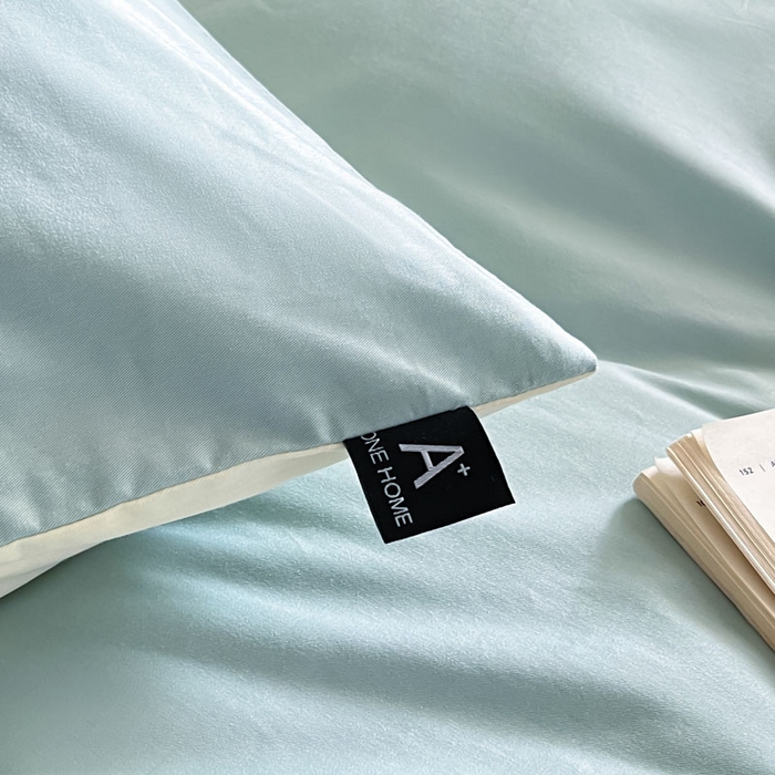 91家纺网 家纺一手货源 找家纺 涵宸家纺 2026新款全棉纯色四件套-米兰-场景一 米兰-幸运兰+ 奶白