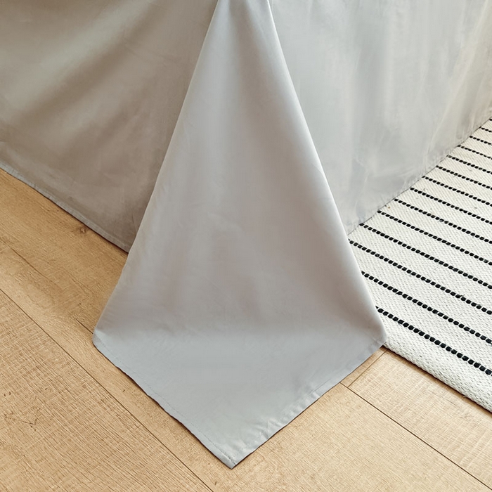 91家纺网 家纺一手货源 找家纺 涵宸家纺 2026新款全棉纯色四件套-米兰-场景一 米兰-烟粉-梧桐灰