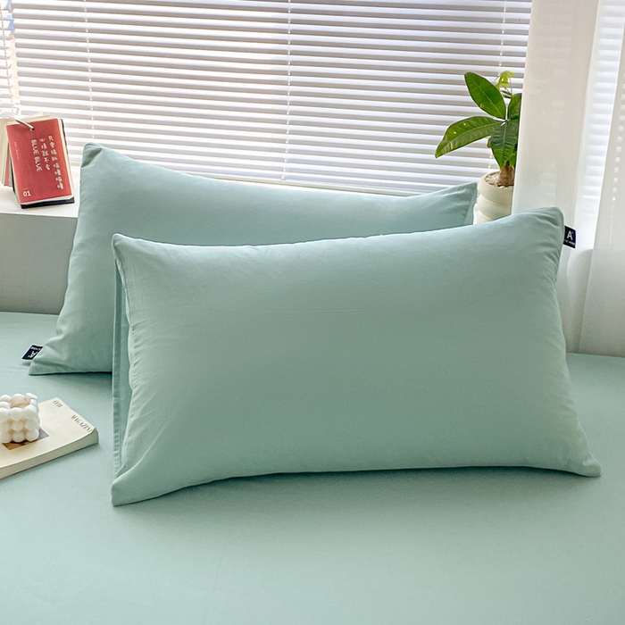 91家纺网 家纺一手货源 找家纺 （总）涵宸家纺 2026新款全棉纯色单枕套-米兰