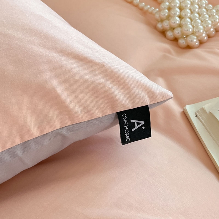 91家纺网 家纺一手货源 找家纺 涵宸家纺 2026新款全棉纯色四件套-米兰-场景一 米兰-烟粉-梧桐灰