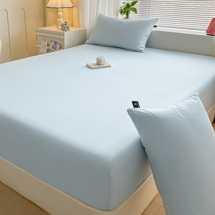 91家纺网 家纺一手货源 找家纺 涵宸家纺 2026新款全棉纯色单枕套-米兰 枕套-晨雾兰