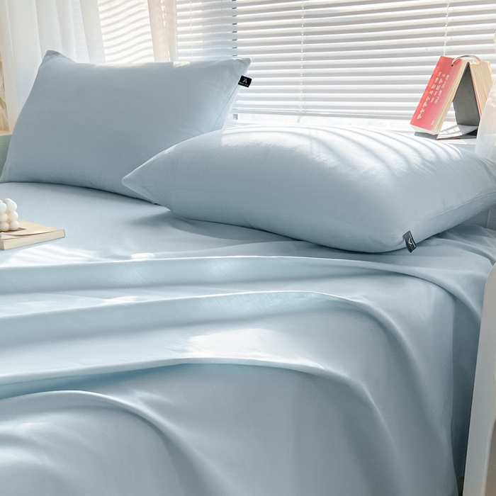 91家纺网 家纺一手货源 找家纺 涵宸家纺 2026新款全棉纯色单枕套-米兰 枕套-晨雾兰