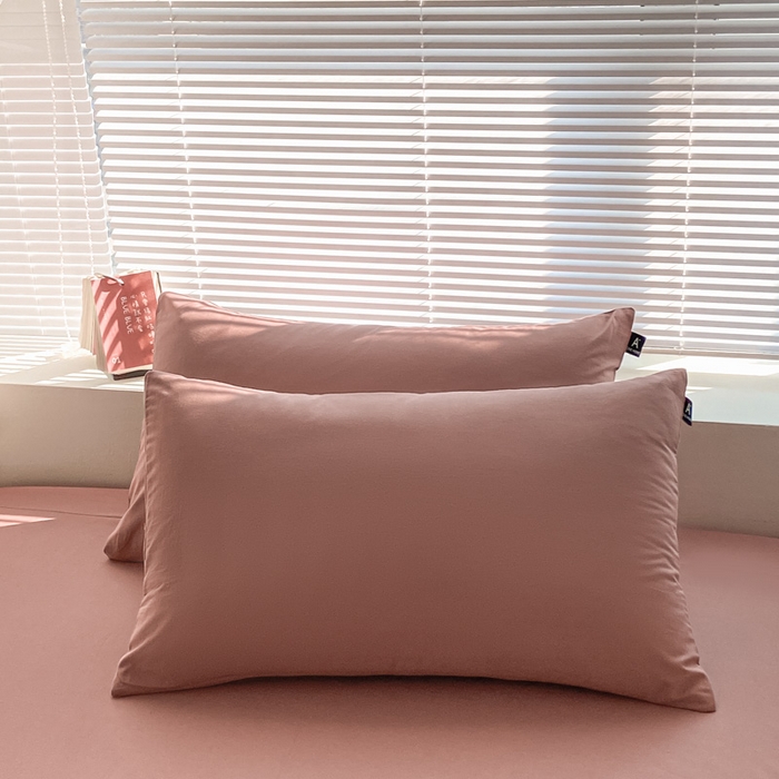 涵宸家纺 2026新款全棉纯色单枕套-米兰 枕套-豆其