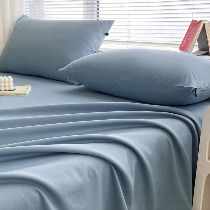 91家纺网 家纺一手货源 找家纺 涵宸家纺 2026新款全棉纯色单枕套-米兰 枕套-湖兰