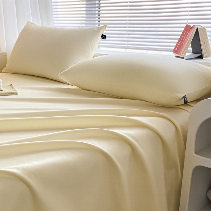 91家纺网 家纺一手货源 找家纺 涵宸家纺 2026新款全棉纯色单枕套-米兰 枕套-奶白