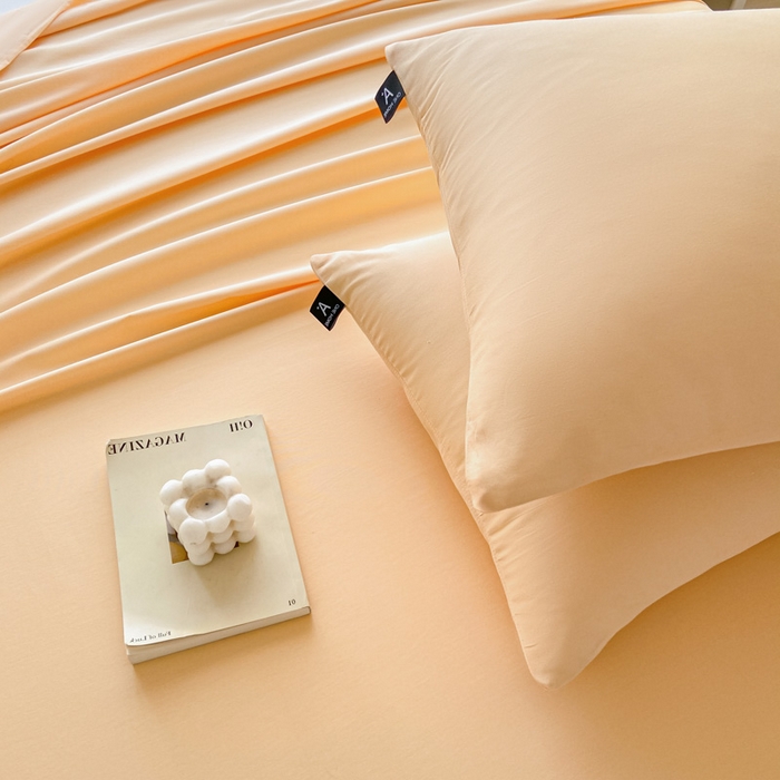 91家纺网 家纺一手货源 找家纺 涵宸家纺 2026新款全棉纯色单枕套-米兰 枕套-浅黄