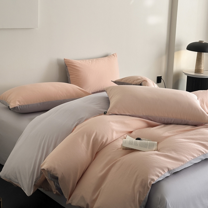 91家纺网 家纺一手货源 找家纺 （总）涵宸家纺 2026新款全棉纯色四件套-米兰-场景二