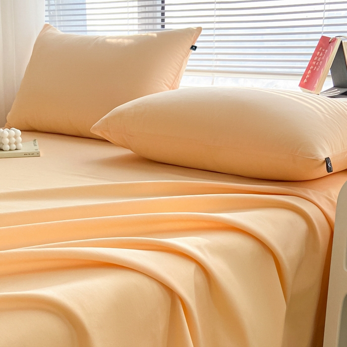 91家纺网 家纺一手货源 找家纺 涵宸家纺 2026新款全棉纯色单枕套-米兰 枕套-浅黄