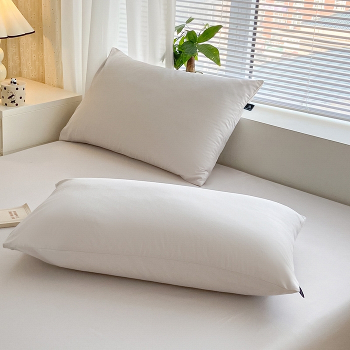 91家纺网 家纺一手货源 找家纺 涵宸家纺 2026新款全棉纯色单枕套-米兰 枕套-土灰