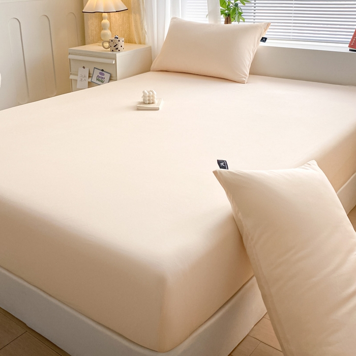 91家纺网 家纺一手货源 找家纺 涵宸家纺 2026新款全棉纯色单枕套-米兰 枕套-香槟金