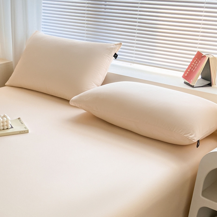 91家纺网 家纺一手货源 找家纺 涵宸家纺 2026新款全棉纯色单枕套-米兰 枕套-香槟金