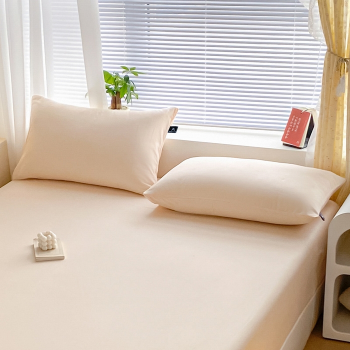 91家纺网 家纺一手货源 找家纺 涵宸家纺 2026新款全棉纯色单枕套-米兰 枕套-香槟金