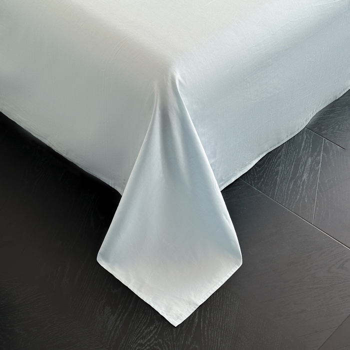 91家纺网 家纺一手货源 找家纺 涵宸家纺 2026新款全棉纯色四件套-米兰-场景二 米兰（湖兰+晨雾兰）