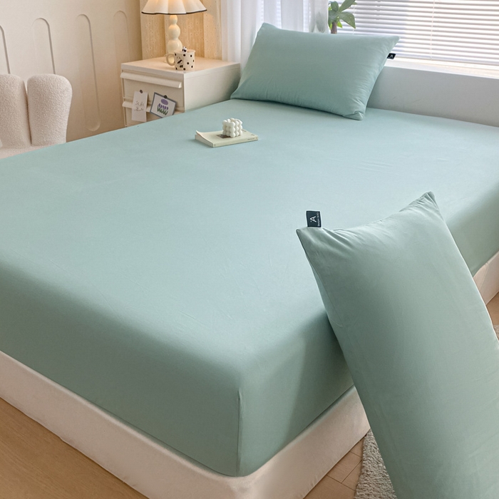 91家纺网 家纺一手货源 找家纺 涵宸家纺 2026新款全棉纯色单枕套-米兰 枕套-幸运兰