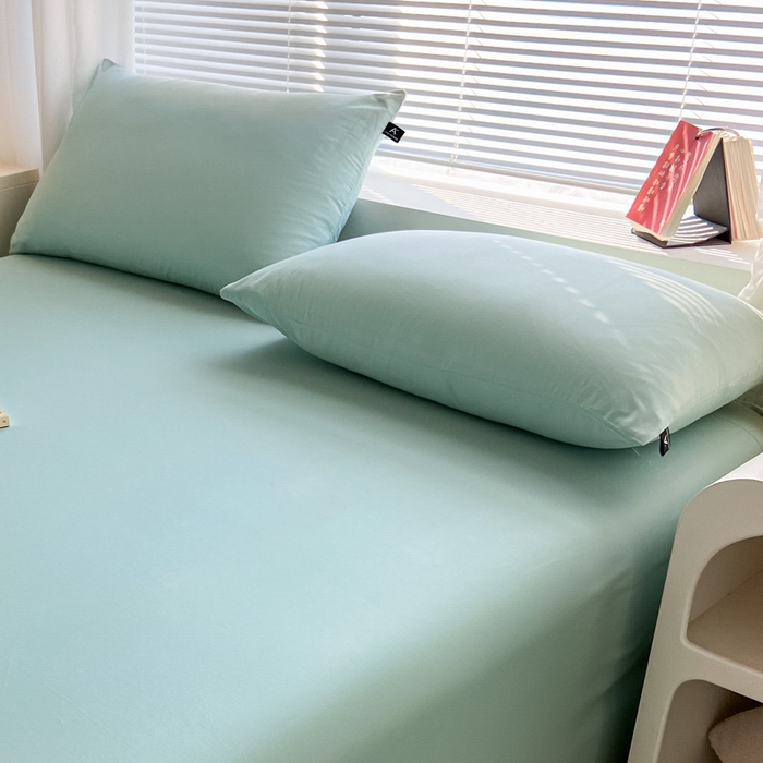 91家纺网 家纺一手货源 找家纺 涵宸家纺 2026新款全棉纯色单枕套-米兰 枕套-幸运兰