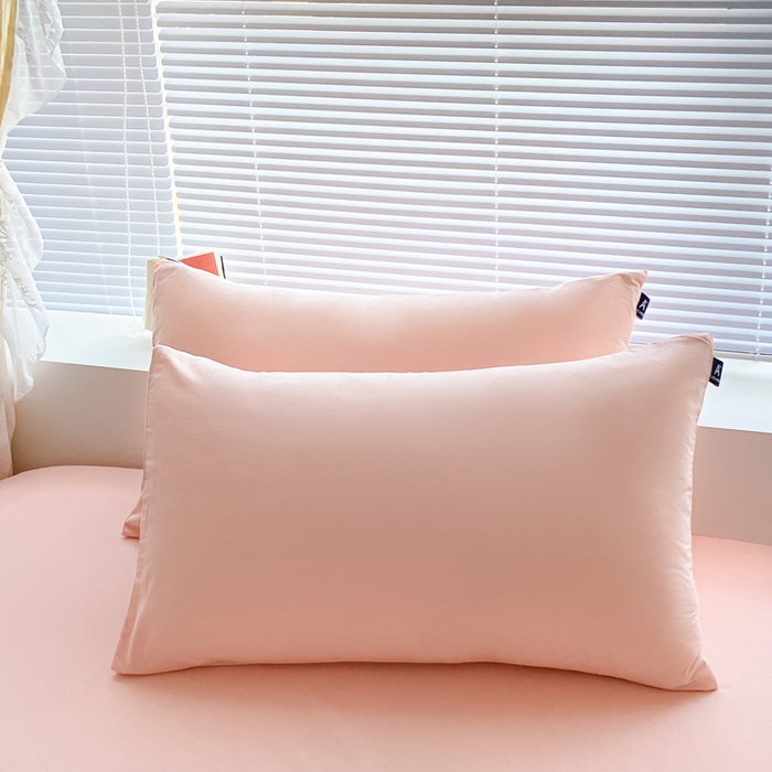 涵宸家纺 2026新款全棉纯色单枕套-米兰 枕套-烟粉