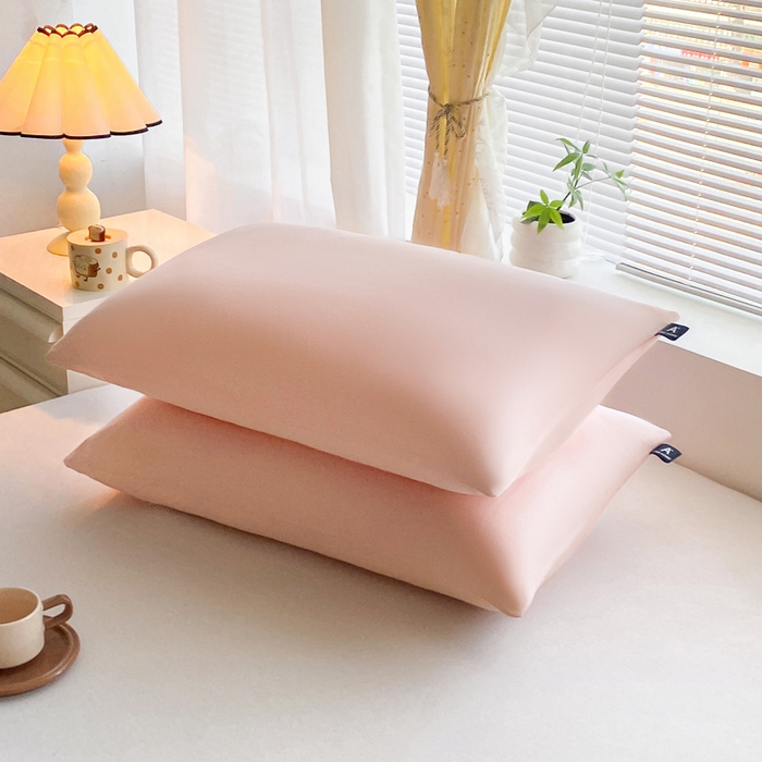 91家纺网 家纺一手货源 找家纺 涵宸家纺 2026新款全棉纯色单枕套-米兰 枕套-烟粉