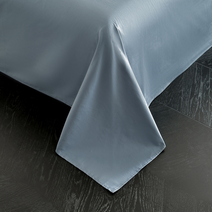 91家纺网 家纺一手货源 找家纺 涵宸家纺 2026新款全棉纯色四件套-米兰-场景二 米兰（奶白+湖兰）