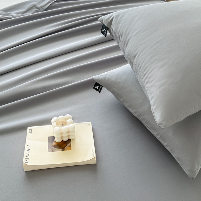 91家纺网 家纺一手货源 找家纺 涵宸家纺 2026新款全棉纯色单枕套-米兰 枕套-银灰