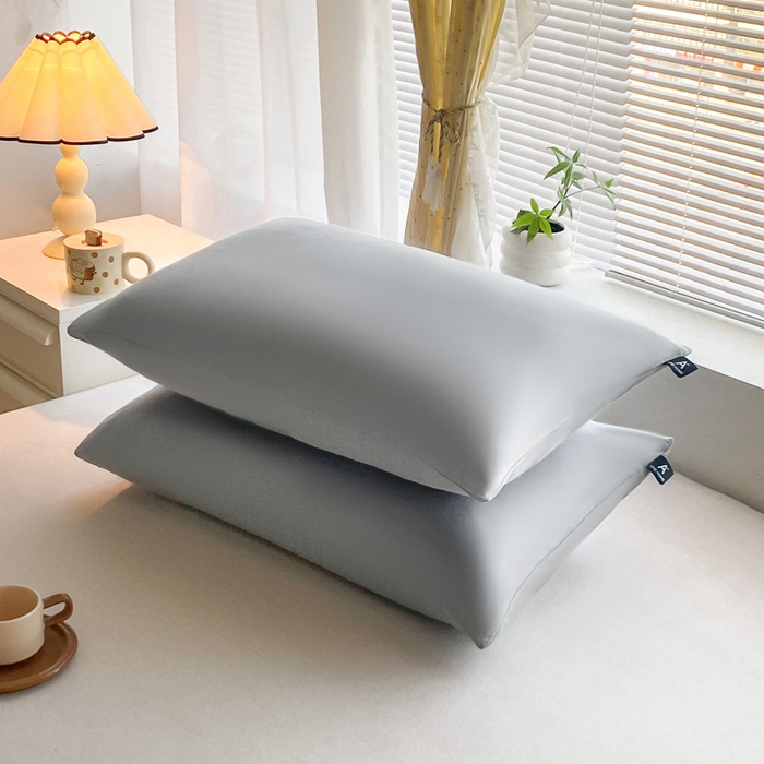 91家纺网 家纺一手货源 找家纺 涵宸家纺 2026新款全棉纯色单枕套-米兰 枕套-银灰