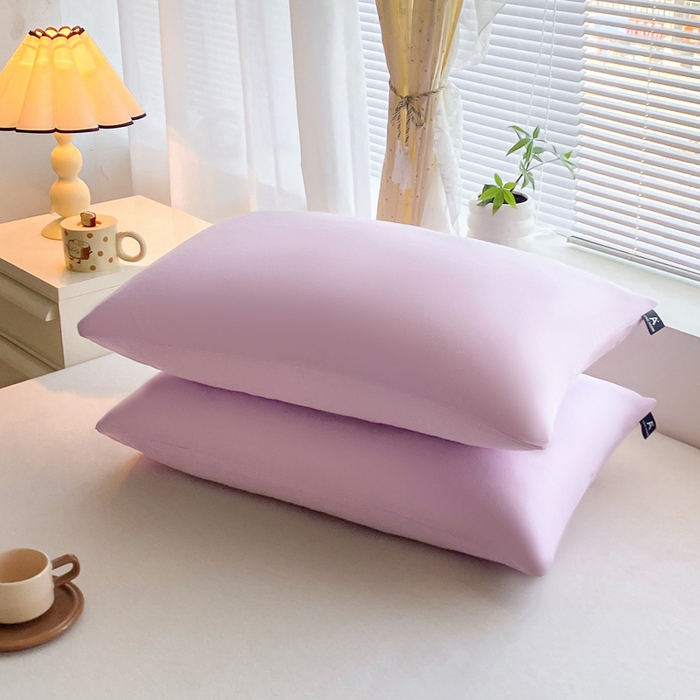 91家纺网 家纺一手货源 找家纺 涵宸家纺 2026新款全棉纯色单枕套-米兰 枕套-优雅紫