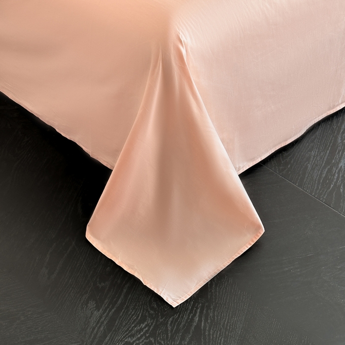 91家纺网 家纺一手货源 找家纺 涵宸家纺 2026新款全棉纯色四件套-米兰-场景二 米兰（奶白+烟粉）