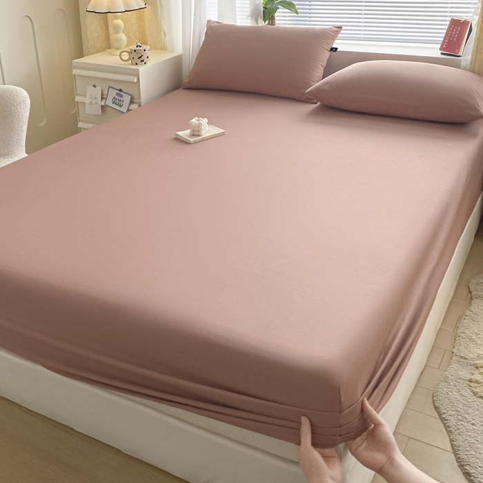 91家纺网 家纺一手货源 找家纺 （总）涵宸家纺 2026新款全棉纯色单床笠-米兰