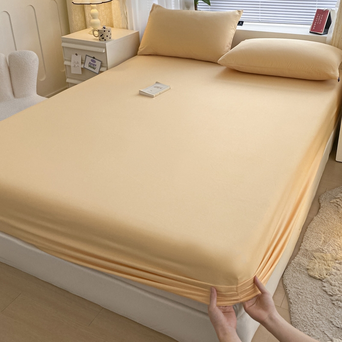 91家纺网 家纺一手货源 找家纺 （总）涵宸家纺 2026新款全棉纯色单床笠-米兰