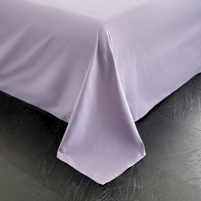 91家纺网 家纺一手货源 找家纺 涵宸家纺 2026新款全棉纯色四件套-米兰-场景二 米兰（优雅紫+青紫）