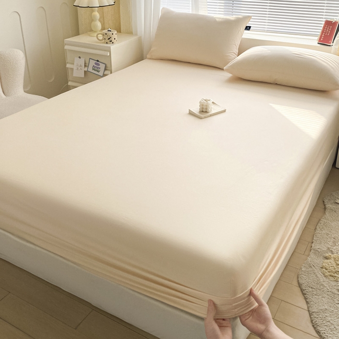 91家纺网 家纺一手货源 找家纺 （总）涵宸家纺 2026新款全棉纯色单床笠-米兰