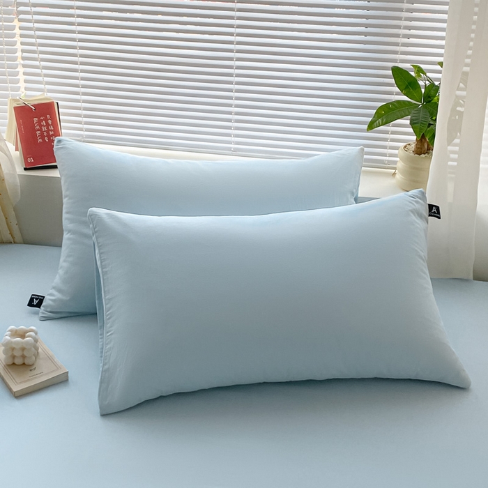 91家纺网 家纺一手货源 找家纺 涵宸家纺 2026新款全棉纯色单床笠-米兰 床笠-晨雾兰