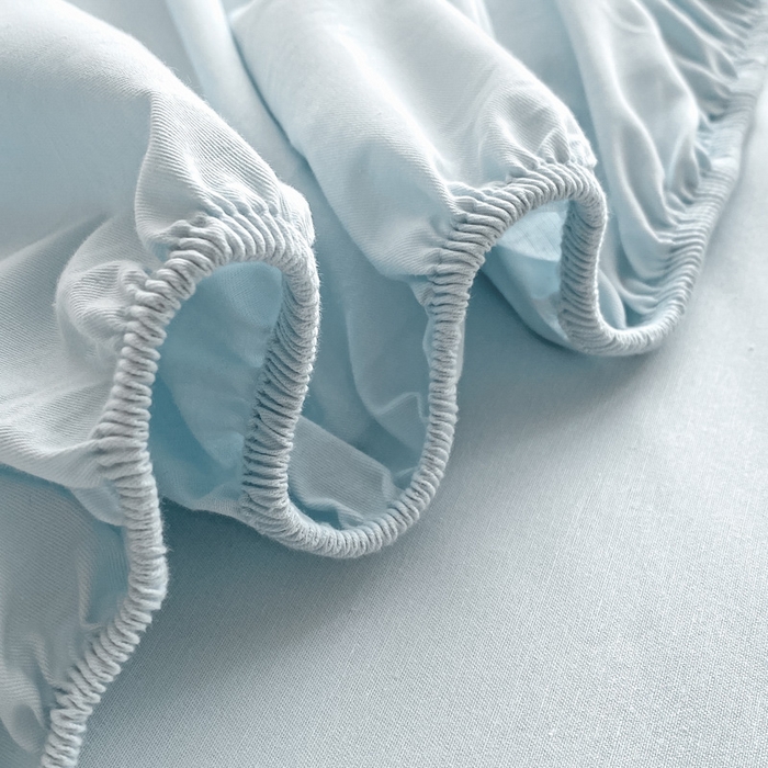 91家纺网 家纺一手货源 找家纺 涵宸家纺 2026新款全棉纯色单床笠-米兰 床笠-晨雾兰