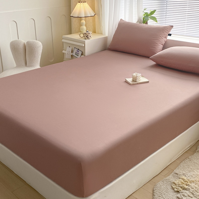 91家纺网 家纺一手货源 找家纺 涵宸家纺 2026新款全棉纯色单床笠-米兰 床笠-豆其