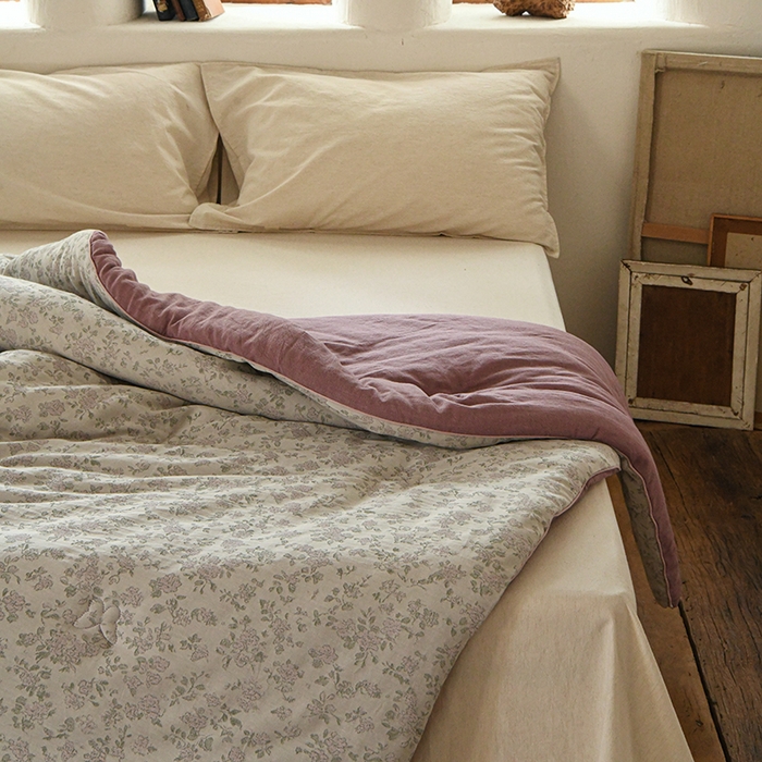 91家纺网 家纺一手货源 找家纺 （总）松色家居 2026新款全棉大豆冬被被子被芯-云糯花汐-紫
