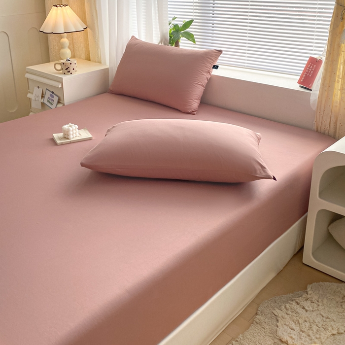 91家纺网 家纺一手货源 找家纺 涵宸家纺 2026新款全棉纯色单床笠-米兰 床笠-豆其