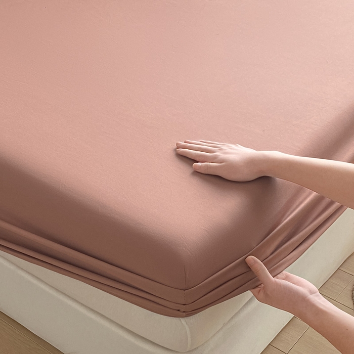 91家纺网 家纺一手货源 找家纺 涵宸家纺 2026新款全棉纯色单床笠-米兰 床笠-豆其