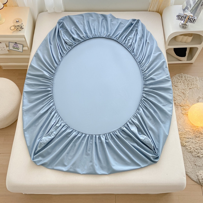 91家纺网 家纺一手货源 找家纺 涵宸家纺 2026新款全棉纯色单床笠-米兰 床笠-湖兰