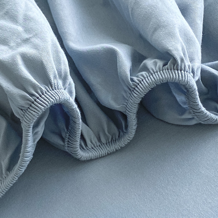 91家纺网 家纺一手货源 找家纺 涵宸家纺 2026新款全棉纯色单床笠-米兰 床笠-湖兰