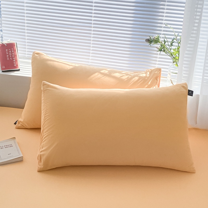 91家纺网 家纺一手货源 找家纺 涵宸家纺 2026新款全棉纯色单床笠-米兰 床笠-浅黄