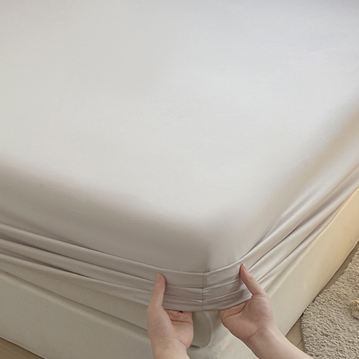 91家纺网 家纺一手货源 找家纺 涵宸家纺 2026新款全棉纯色单床笠-米兰 床笠-土灰